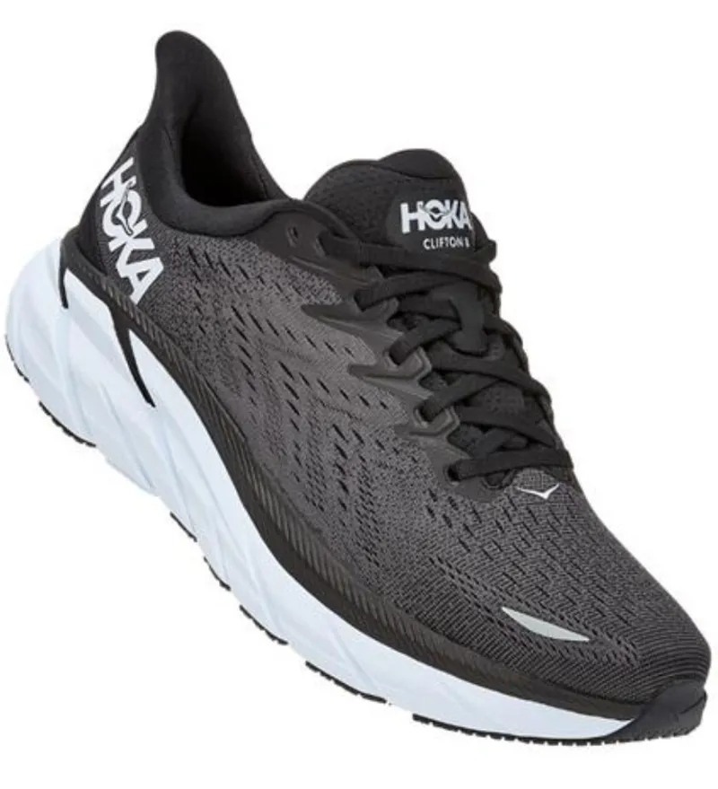 Hoka One One Men's Clifton 8 Black/White-2